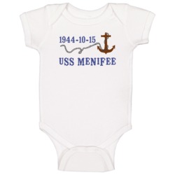 Uss Menifee 16360 Anchor Navy Ship Baby One Piece Uss Menifee 16360 Anchor Navy Ship Baby One Piece