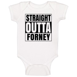 Straight Outta Forney Texas City Compton Parody Baby One Piece Straight Outta Forney Texas City Compton Parody Baby One Piece