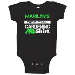 Marilyn's Official Gardening Shirt Cool Personalized Name Baby One Pie Marilyn's Official Gardening Shirt Cool Personalized Name Baby One Pie