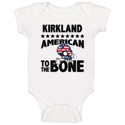 Kirkland American To The Bone Cool Usa Name Baby One Piece Kirkland American To The Bone Cool Usa Name Baby One Piece