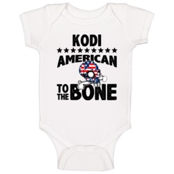 Kodi American To The Bone Cool Usa Name Baby One Piece Kodi American To The Bone Cool Usa Name Baby One Piece