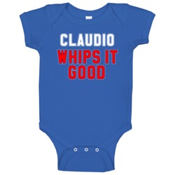 Alex Claudio Whips It Good Texas Baseball Pitcher Fan Baby One Piece