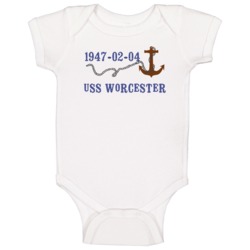 Uss Worcester 17202 Anchor Navy Ship Baby One Piece Uss Worcester 17202 Anchor Navy Ship Baby One Piece