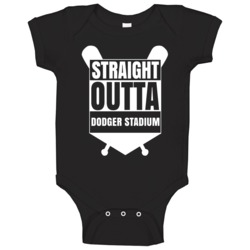 Straight Outta Dodger Stadium Los Angeles Baseball Fan Baby One Piece Straight Outta Dodger Stadium Los Angeles Baseball Fan Baby One Piece