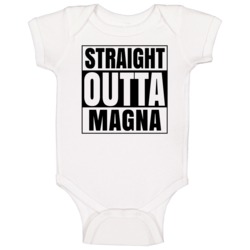 Straight Outta Magna Utah City Compton Parody Baby One Piece Straight Outta Magna Utah City Compton Parody Baby One Piece
