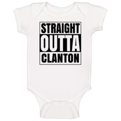 Straight Outta Clanton Alabama City Compton Parody Baby One Piece Straight Outta Clanton Alabama City Compton Parody Baby One Piece