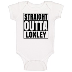 Straight Outta Loxley Alabama City Compton Parody Baby One Piece Straight Outta Loxley Alabama City Compton Parody Baby One Piece