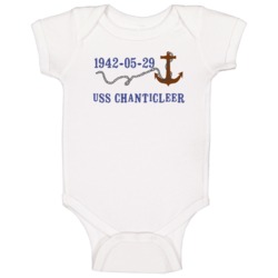 Uss Chanticleer 15490 Anchor Navy Ship Baby One Piece Uss Chanticleer 15490 Anchor Navy Ship Baby One Piece