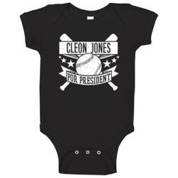 Cleon Jones For President Chicago Baseball Player Funny Baby One Piece