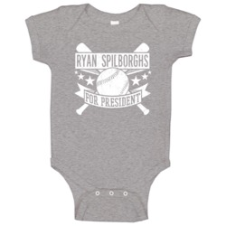 Ryan Spilborghs For President Colorado Baseball Player Funny Baby One 