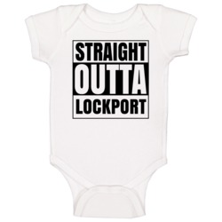 Straight Outta Lockport Louisiana City Compton Parody Baby One Piece Straight Outta Lockport Louisiana City Compton Parody Baby One Piece