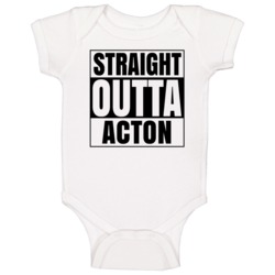 Straight Outta Acton Maine City Compton Parody Baby One Piece Straight Outta Acton Maine City Compton Parody Baby One Piece