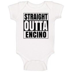 Straight Outta Encino California City Compton Parody Baby One Piece Straight Outta Encino California City Compton Parody Baby One Piece