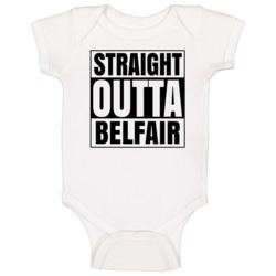 Straight Outta Belfair Washington City Compton Parody Baby One Piece Straight Outta Belfair Washington City Compton Parody Baby One Piece
