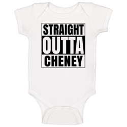 Straight Outta Cheney Washington City Compton Parody Baby One Piece Straight Outta Cheney Washington City Compton Parody Baby One Piece