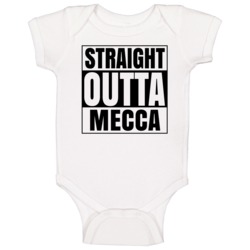 Straight Outta Mecca California City Compton Parody Baby One Piece Straight Outta Mecca California City Compton Parody Baby One Piece