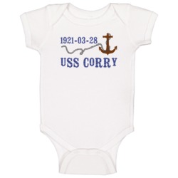 Uss Corry 7758 Anchor Navy Ship Baby One Piece Uss Corry 7758 Anchor Navy Ship Baby One Piece