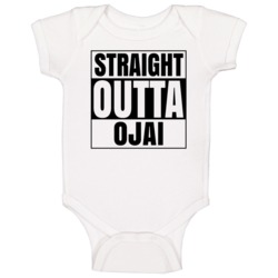 Straight Outta Ojai California City Compton Parody Baby One Piece Straight Outta Ojai California City Compton Parody Baby One Piece