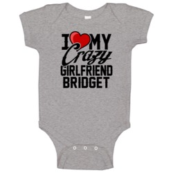 Heart Love My Crazy Girlfriend Bridget Valentines Day Couples Gift Bab Heart Love My Crazy Girlfriend Bridget Valentines Day Couples Gift Bab