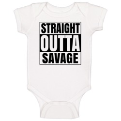 Straight Outta Savage Maryland City Compton Parody Baby One Piece Straight Outta Savage Maryland City Compton Parody Baby One Piece