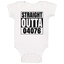 Straight Outta 04076 Shapleigh Maine Compton Parody Baby One Piece Straight Outta 04076 Shapleigh Maine Compton Parody Baby One Piece