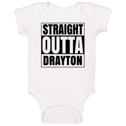 Straight Outta Drayton North Dakota City Compton Parody Baby One Piece Straight Outta Drayton North Dakota City Compton Parody Baby One Piece
