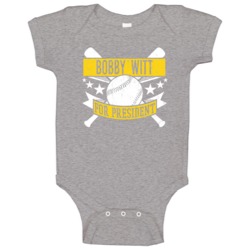 Bobby Witt For President Oakland Baseball Player Funny Baby One Piece Bobby Witt For President Oakland Baseball Player Funny Baby One Piece