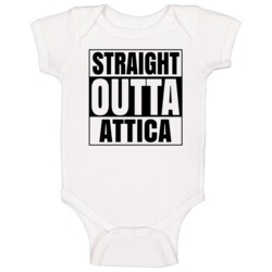 Straight Outta Attica Ohio City Compton Parody Baby One Piece Straight Outta Attica Ohio City Compton Parody Baby One Piece
