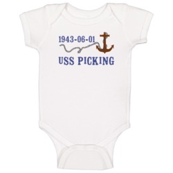 Uss Picking 15858 Anchor Navy Ship Baby One Piece Uss Picking 15858 Anchor Navy Ship Baby One Piece