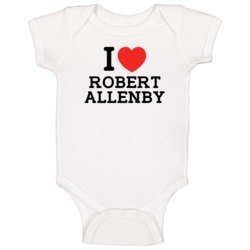 Classic I Heart Robert Allenby Popular Golf Player Fan Baby One Piece Classic I Heart Robert Allenby Popular Golf Player Fan Baby One Piece
