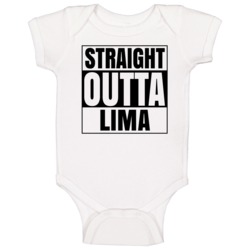 Straight Outta Lima Ohio City Compton Parody Baby One Piece Straight Outta Lima Ohio City Compton Parody Baby One Piece