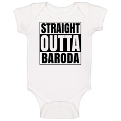 Straight Outta Baroda Michigan City Compton Parody Baby One Piece Straight Outta Baroda Michigan City Compton Parody Baby One Piece