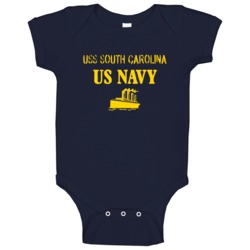 Uss South Carolina Us Navy Ship Crew Baby One Piece Uss South Carolina Us Navy Ship Crew Baby One Piece