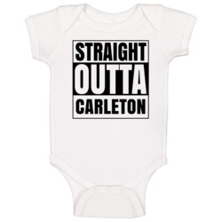 Straight Outta Carleton Michigan City Compton Parody Baby One Piece Straight Outta Carleton Michigan City Compton Parody Baby One Piece
