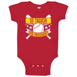 So Taguchi For President St Louis Baseball Player Funny Baby One Piece So Taguchi For President St Louis Baseball Player Funny Baby One Piece