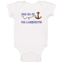 Uss Lamberton 6664 Anchor Navy Ship Baby One Piece Uss Lamberton 6664 Anchor Navy Ship Baby One Piece
