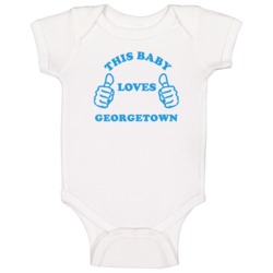 Georgetown Usa This Guy Loves Baby One Piece