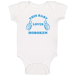 Hoboken Usa This Guy Loves Baby One Piece Hoboken Usa This Guy Loves Baby One Piece