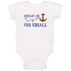 Uss Edsall 7516 Anchor Navy Ship Baby One Piece Uss Edsall 7516 Anchor Navy Ship Baby One Piece