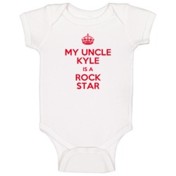 Kyle My Uncle Is A Rock Star Bodysuit Baby One Piece Kyle My Uncle Is A Rock Star Bodysuit Baby One Piece