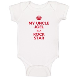 Joel My Uncle Is A Rock Star Bodysuit Baby One Piece Joel My Uncle Is A Rock Star Bodysuit Baby One Piece