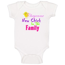 Cheyenne New Chick In The Family Bodysuit Baby One Piece Cheyenne New Chick In The Family Bodysuit Baby One Piece