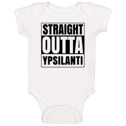Straight Outta Ypsilanti Michigan City Compton Parody Baby One Piece Straight Outta Ypsilanti Michigan City Compton Parody Baby One Piece