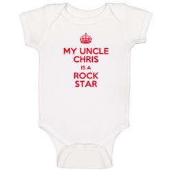 Chris My Uncle Is A Rock Star Bodysuit Baby One Piece Chris My Uncle Is A Rock Star Bodysuit Baby One Piece