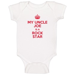 Joe My Uncle Is A Rock Star Bodysuit Baby One Piece Joe My Uncle Is A Rock Star Bodysuit Baby One Piece