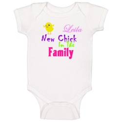Leila New Chick In The Family Bodysuit Baby One Piece Leila New Chick In The Family Bodysuit Baby One Piece