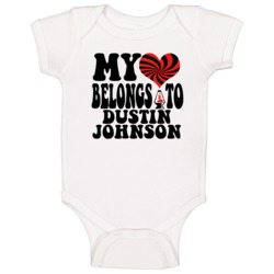 My Heart Belongs To Dustin Johnson Golf Fan Cool Retro Style Baby One My Heart Belongs To Dustin Johnson Golf Fan Cool Retro Style Baby One