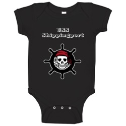 Uss Shippingport Trending Skull Pirate Ship Baby One Piece Uss Shippingport Trending Skull Pirate Ship Baby One Piece