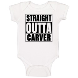 Straight Outta Carver Minnesota City Compton Parody Baby One Piece Straight Outta Carver Minnesota City Compton Parody Baby One Piece