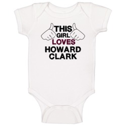 This Girl Loves Howard Clark Professional Golf Cool Fan Baby One Piece This Girl Loves Howard Clark Professional Golf Cool Fan Baby One Piece